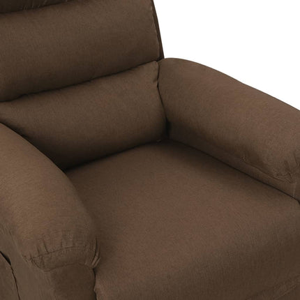Elektrisk reclinerfåtölj Brun tyg