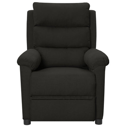 Elektrisk massagefåtölj svart tyg