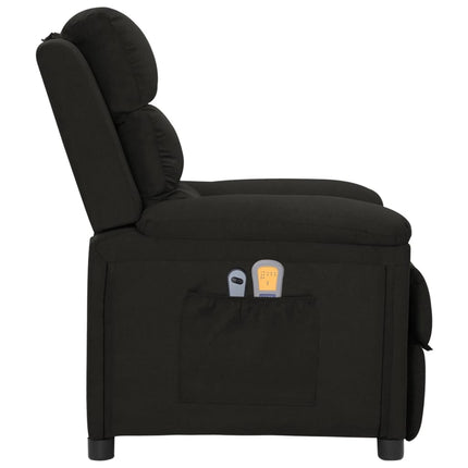 Elektrisk massagefåtölj svart tyg