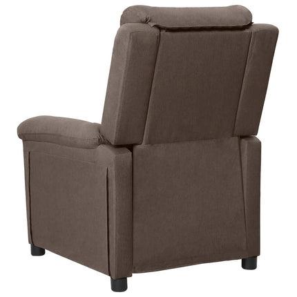 Elektrisk massagefåtölj taupe tyg