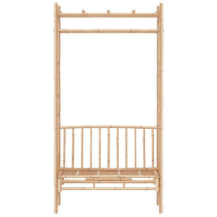 Trädgårdsbänk med pergola 116 cm bambu