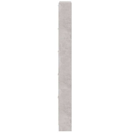 Skoskåp betonggrå 59x17x169 cm konstruerat trä