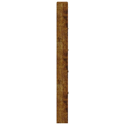 Skoställ rökfärgad ek 59x17x169 cm konstruerat trä