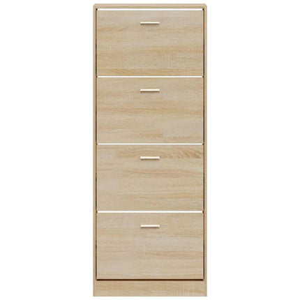 Skoskåp ek 59x17x150 cm konstruerat trä