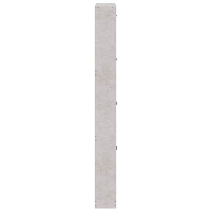 Skoskåp betonggrå 59x17x150 cm konstruerat trä