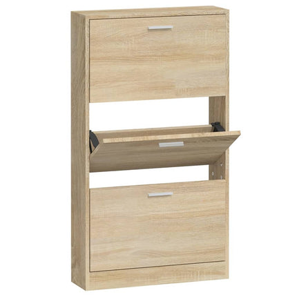 Skoskåp ek 59x17x108 cm konstruerat trä