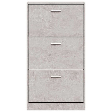 Skoskåp betonggrå 59x17x108 cm konstruerat trä