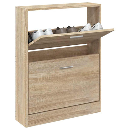 Skoskåp ek 59x17x81 cm konstruerat trä