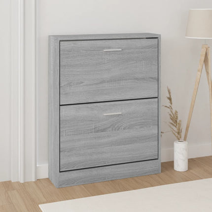 Skoskåp grå sonoma 59x17x81 cm konstruerat trä