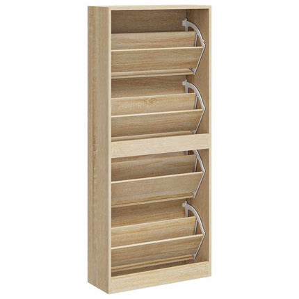 Skohylla sonoma-ek 63x24x147 cm konstruerat trä