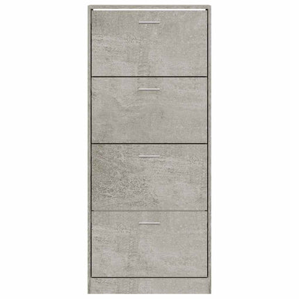 Skoskåp betonggrå 63x24x147 cm konstruerat trä