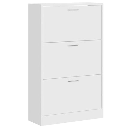 Skoskåp vit högglans 63x24x103 cm konstruerat trä