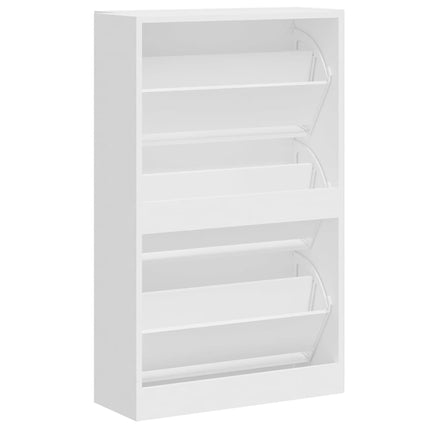 Skoskåp vit högglans 63x24x103 cm konstruerat trä