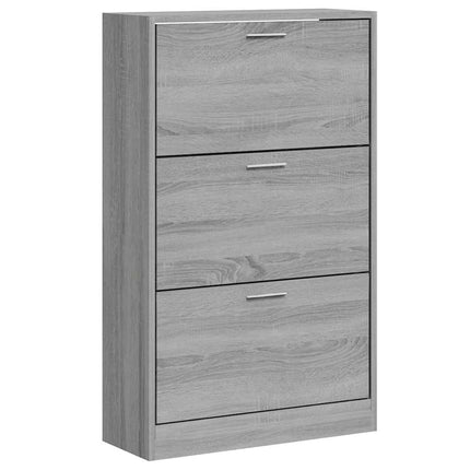 Skoskåp grå sonoma 63x24x103 cm konstruerat trä