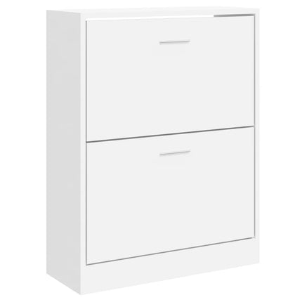 Skoskåp vit högglans 63x24x81 cm konstruerat trä