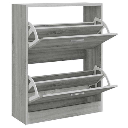 Skoskåp grå sonoma 63x24x81 cm konstruerat trä