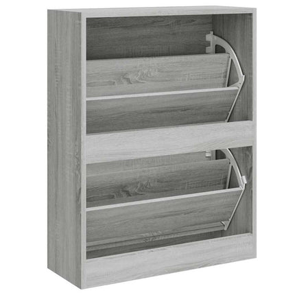 Skoskåp grå sonoma 63x24x81 cm konstruerat trä