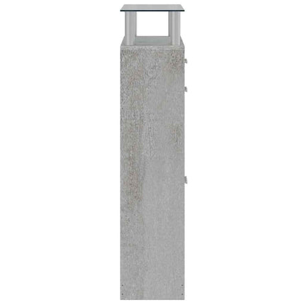 Skoskåp betonggrå 63x24x104 cm konstruerat trä