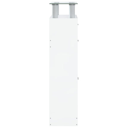 Skoskåp vit högglans 63x24x104 cm konstruerat trä