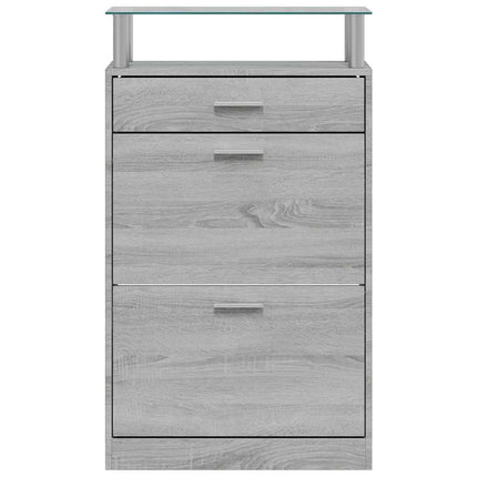 Skoskåp grå sonoma 63x24x104 cm konstruerat trä