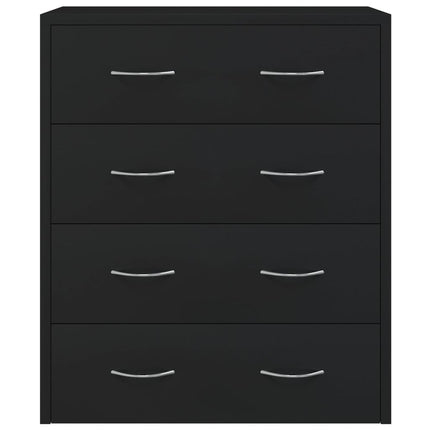 Skänk med 4 lådor 60x30,5x71 cm svart