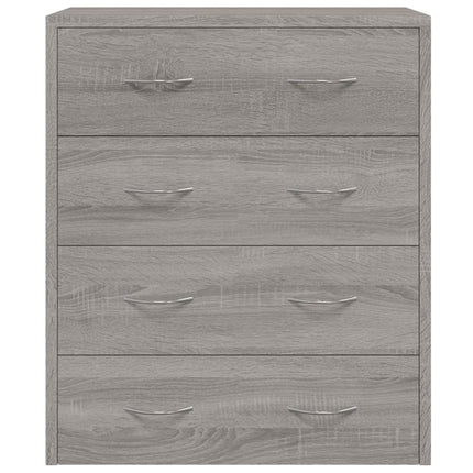 Skänk med 4 lådor 60x30,5x71 cm grå sonoma