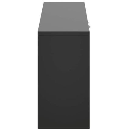 Skobänk svart 80x24x45 cm konstruerat trä