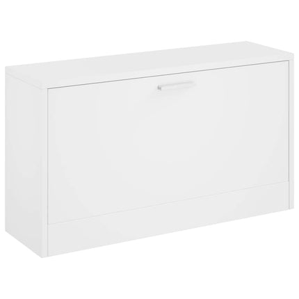 Skobänk högglansvit 80x24x45 cm konstruerat trä