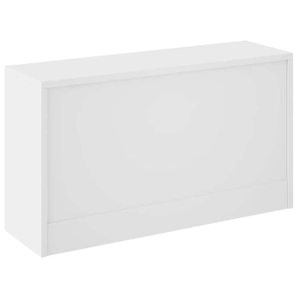 Skobänk högglansvit 80x24x45 cm konstruerat trä