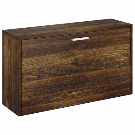 Skobänk rökfärgad ek 80x24x45 cm konstruerat trä