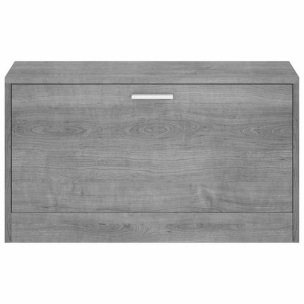 Skobänk grå sonoma 80x24x45 cm konstruerat trä