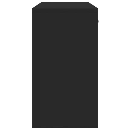 Skrivbord lådor & skåp svart 100x40x73cm konstruerat trä