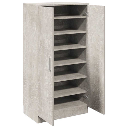 Skoskåp betonggrå 55x35x108 cm konstruerat trä