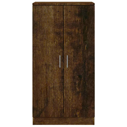 Skoställ rökfärgad ek 55x35x108 cm konstruerat trä