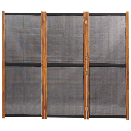 Rumsavdelare 3 paneler svart 210x180 cm