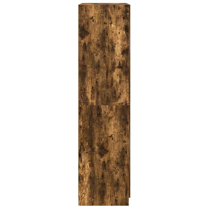 Garderob rökfärgad ek 90x52x200 cm konstruerat trä