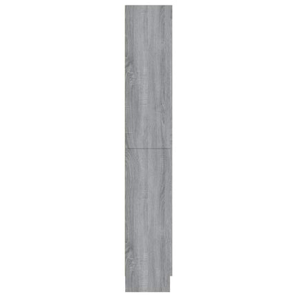 Vitrinskåp grå sonoma 82,5x30,5x185 cm konstruerat trä
