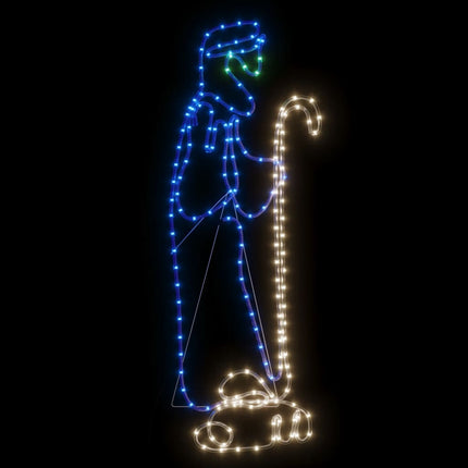 Juldekoration herde och får med 168 LEDs 102,5x35 cm