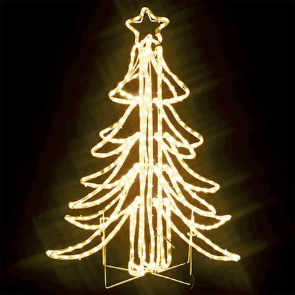 Hopfällbar julgran ljusslinga med LED varmvit 87x87x93 cm