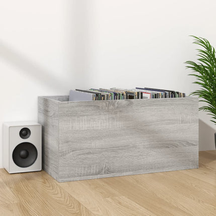 Vinylhylla grå sonoma 71x34x36 cm konstruerat trä