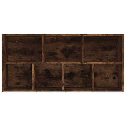 Bokhylla rökfärgad ek 50x25x106 cm