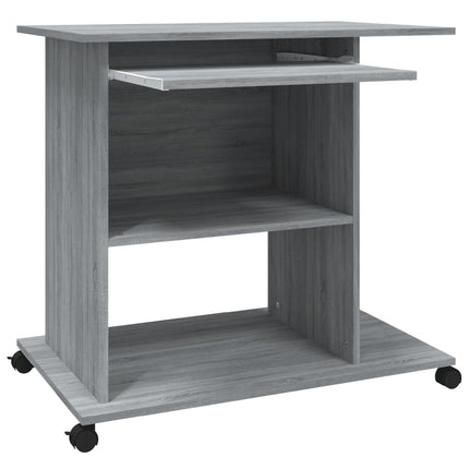 Datorbord grå sonoma-ek 80x50x75 cm konstruerat trä