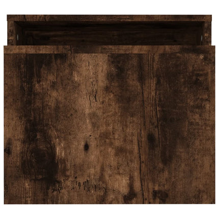 Soffbord rökfärgad ek 100x48x40 cm konstruerat trä