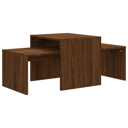 Soffbord brun ek 100x48x40 cm konstruerat trä