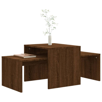 Soffbord brun ek 100x48x40 cm konstruerat trä