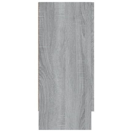 Vitrinskåp grå sonoma 120x30,5x70 cm konstruerat trä