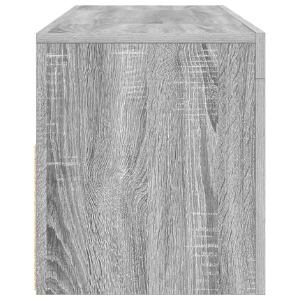 TV-bänk med LED-belysning grå sonoma 120x35x40 cm