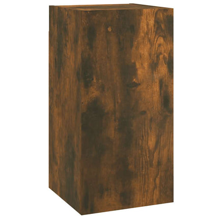Tv-bänk rökfärgad ek 30,5x30x60 cm konstruerat trä