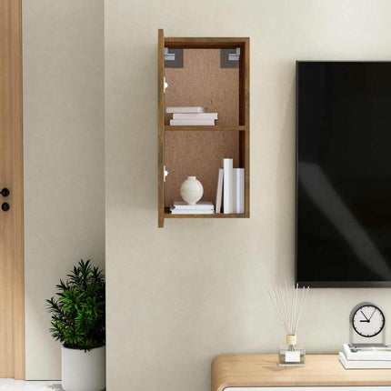 Tv-bänk rökfärgad ek 30,5x30x60 cm konstruerat trä
