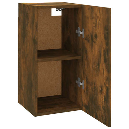 Tv-bänk rökfärgad ek 30,5x30x60 cm konstruerat trä